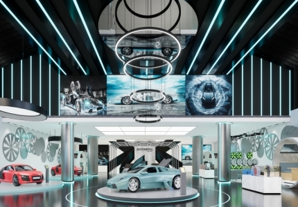 具有時(shí)代感與科技感的汽車(chē)展覽空間